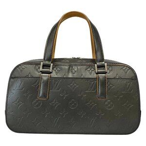 LOUIS VUITTON Shelton Noir Monogram Mat - Handbag Calf 684-082325